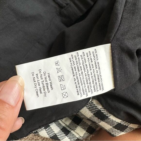 Rita Row Emma Fitted Gingham Dress in Black White Size Medium - Picture 9 of 10